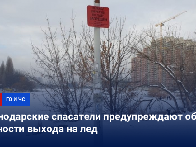 Водоёмы Краснодара покрылись льдом